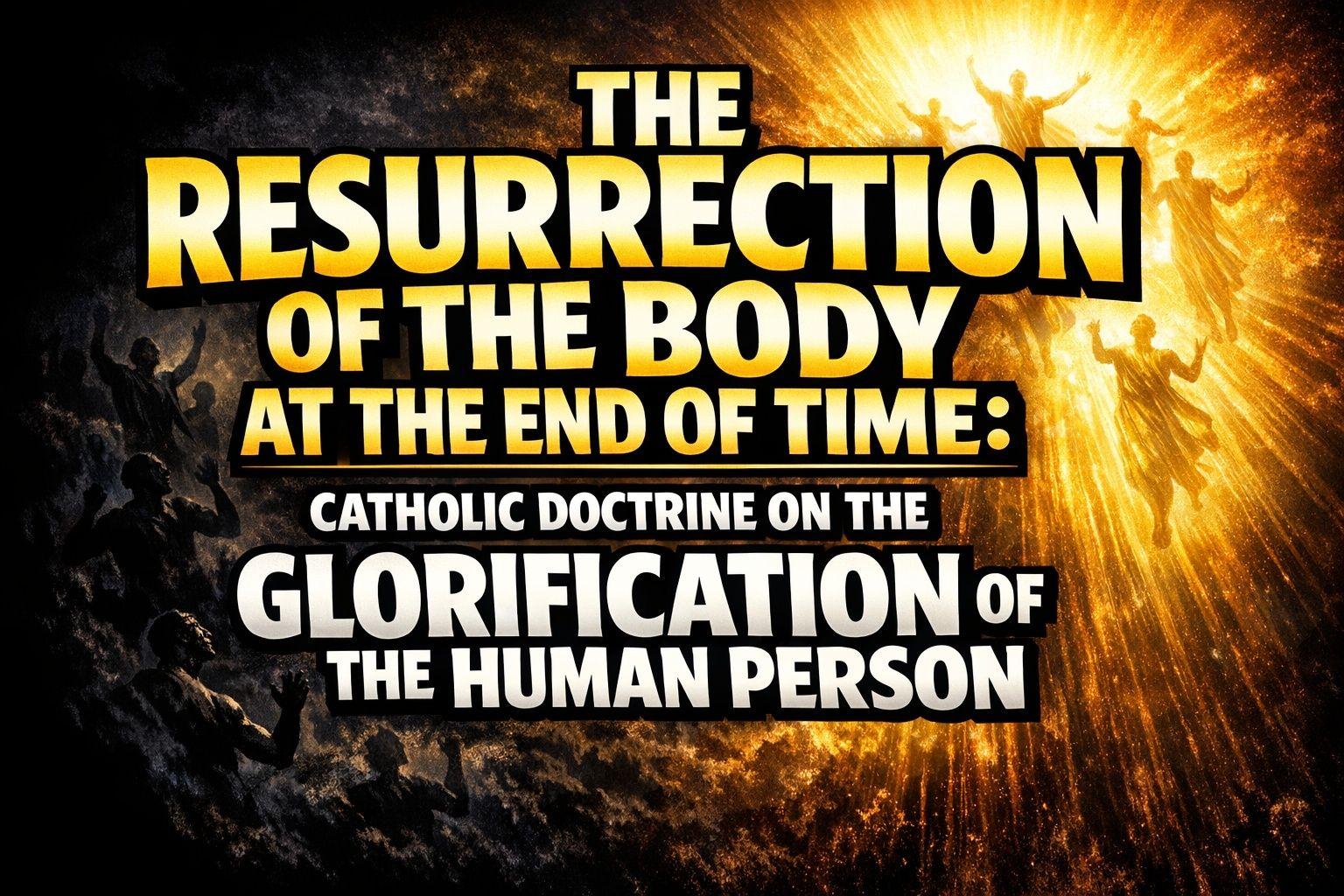 The Resurrection of the Body at the End of Time: Catholic Doctrine on the Glorification of the Human Person